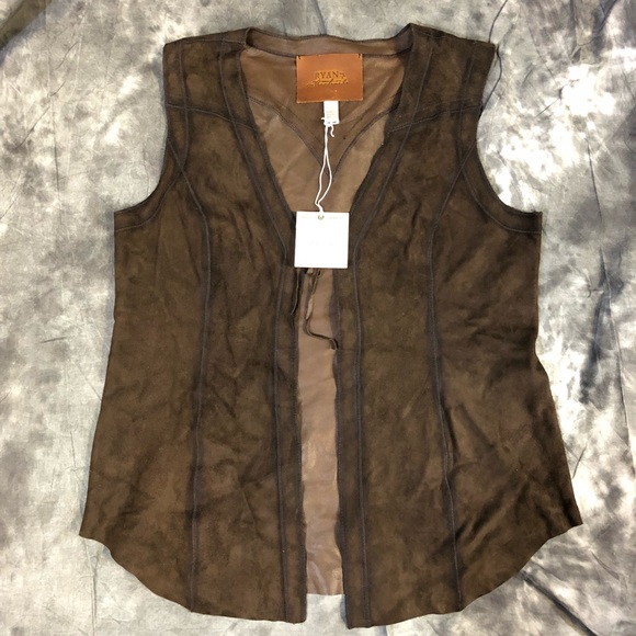 Genuine Leather Vest Michael Ryan - Picture 2 of 5